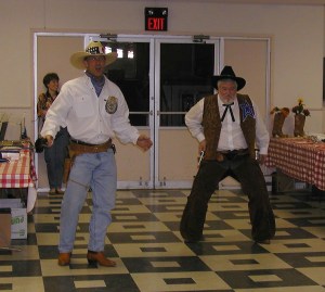 Deputy (Pastor Dreier) and the Sherrif (DCE Eddie Morris) at Wild Wild West, TLS Fundraiser.
