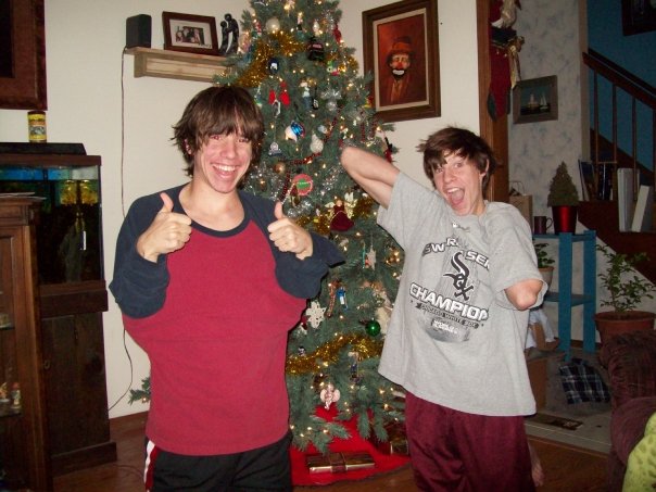 Charlie and Dillon - cutting up