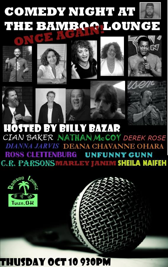 Comedy Night at the Bamboo Lounge TONIGHT!