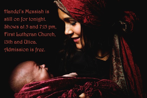 Tulsa All Lutheran Messiah is still on tonight.